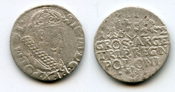 Nice silver 3-groschen of Sigismund III (1587-1632), 1622, Polish Royal issue, Polish-Lithuanian Commonwealth (KM#31)