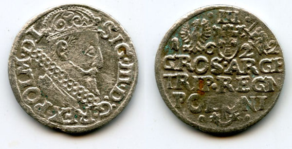 Nice silver 3-groschen of Sigismund III (1587-1632), 1622, Polish Royal issue, Polish-Lithuanian Commonwealth (KM#31)