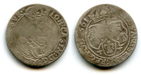 Large silver 6-groschen of John II Casimir (1649-1668), 1661-TT, Polish Royal issue, Polish-Lithuanian Commonwealth (KM#91)