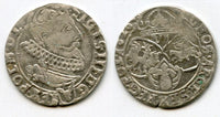 Large silver 6-groschen (1/5 thaler) of Sigismund III (1587-1632), 1626, Polish Royal issue, Polish-Lithuanian Commonwealth (KM#42)