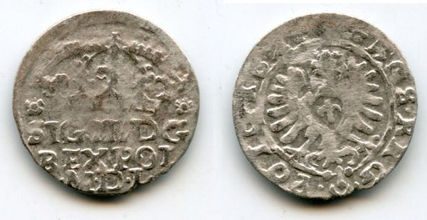 Scarcer silver "crown grosso" of Sigismund III (1587-1632), 1624, Bromberg mint, Poland, Polish-Lithuanian Commonwealth