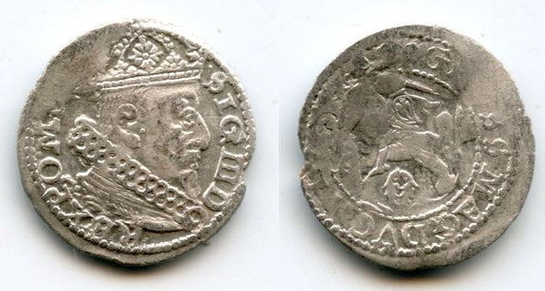 Scarcer silver grosz of Sigismund III (1587-1632), 1627, Vilno mint, Lithuania, Polish-Lithuanian Commonwealth