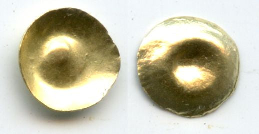 Gold 1/32 massa, ca.680-1250 AD, Srivijaya Kingdom, Sumatra, Indonesia