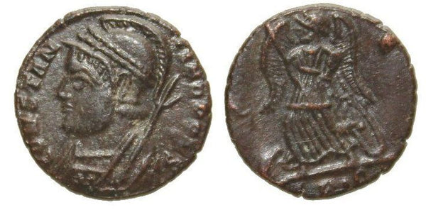 Ancient British barbarous CONSTANTINOPOLIS AE3, minted ca.336-348 AD - high quality imitation of Trier mint (TR¢P mintmark) type from Dorchester (?) in Roman Britain
