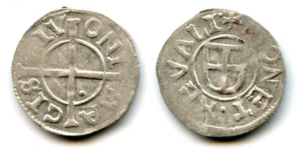 Scarce silver shilling of Walter von Plattenberg (1494-1535), Grand Master of the Livonian Order, Reval mint, minted 1532-1535