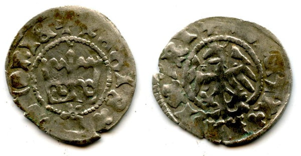 Scarce silver 1/2 grosso of Casimir Jagiellon (1446-1492), Poland