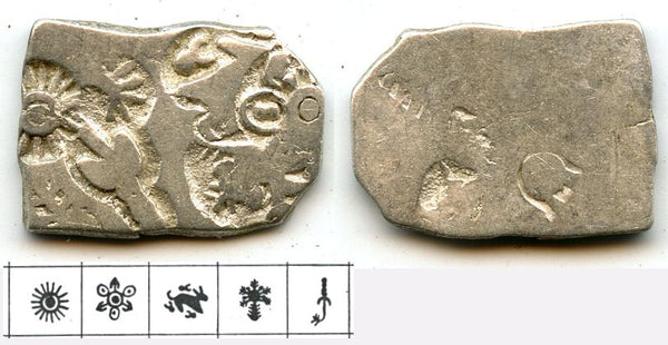 RRR type! AR karshapana, ca.445-413 BC, Magadha Janapada,  India (G/H 308)