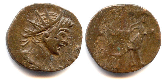 Barbarous antoninianus of Tetricus II (270-273 AD), SALVS type, French find