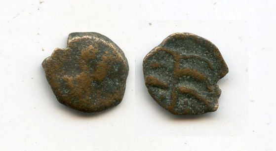 AE4 with a palm tree, uncertain King, c.440-490 AD, Carthage, Vandals