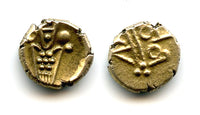 Rare gold fanam, Dutch VOC in Tuticorin, c.1658-1795, SE India (Herrli #3.07.05)