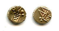 Rare gold fanam, Dutch VOC in Tuticorin, c.1658-1795, SE India (Herrli #3.07.05)