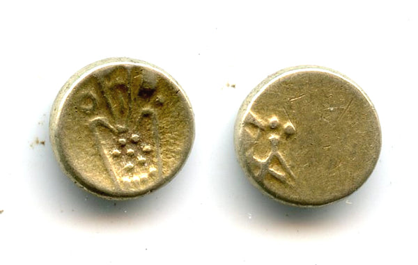 Rare Kali gold fanam, Dutch Indian local issue, 18th century AD, Southern India (Herrli 3.11.01)