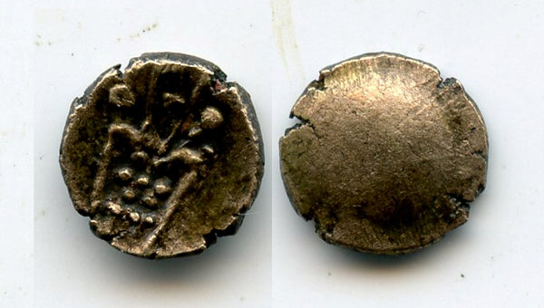 Rare Kali gold fanam, colonial Dutch Indian local issue, 18th-19th century AD, Southern India (Herrli 3.19) (fouree?)