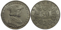Austria - large silver 50-shilling - 350 years of the death of the Emperor Maximilian I - 1969