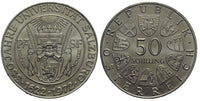 Austria - large silver 50-shilling - 350 of University of Salzburg - 1972