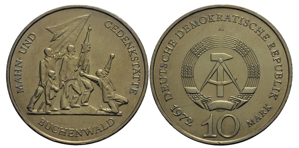 East Germany (DDR) - large 10 marks, Liberation of Buchenwald concentration camp - 1972 (Berlin mint)
