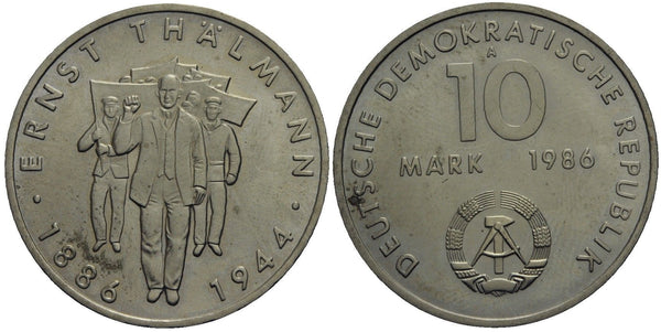 East Germany (DDR) - large 10 marks - Ernst Thalmann - 1986 (Berlin mint)