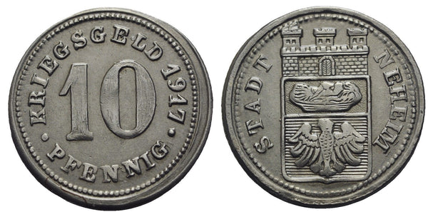 Notgeld (Emergency money) - iron 10 pfennige, 1917, Neheim, Germany