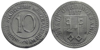 Notgeld (Emergency money) - zinc 10 pfennig, 1917, Uerdingen, Germany
