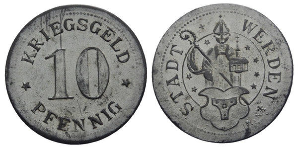 Notgeld (Emergency money) - Zinc 10 pfennig, Undated (ca.1917), Wenden, Germany