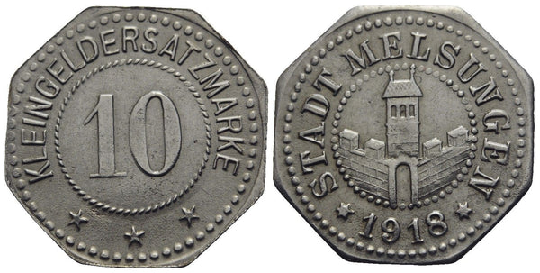 Notgeld (Emergency money) - Iron 10 pfennig, 1918, Melsungen, Germany