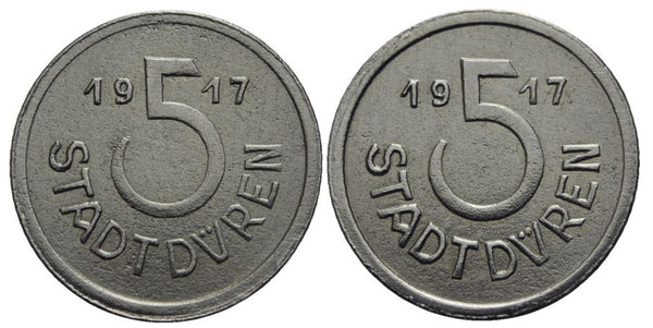 Notgeld (Emergency money) - Iron 5 pfennig, 1916, Duren, Germany