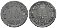 Notgeld (Emergency money) - zinc 10 pfennig, 1920, Northeim, Germany