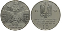 Germany - proof silver 10 marks in the original sealed mint packet - 1998-D (Munich) 300 years of the Francke Foundations