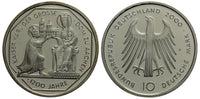 Germany - proof silver 10 marks in the original sealed mint packet - 2000-D (Munich) - 1200 years of the Aachen catherdral