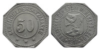 Notgeld (Emergency money) - Zinc 50 pfennig, 1917, Muhlberg, Germany