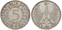 Silver 5-marks, 1963-G (Karlsruhe), Germany