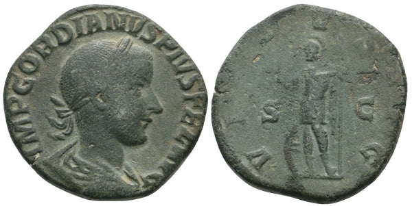 AE Sestertius of Gordian III (138-244 AD), Rome Mint, Roman Empire - VIRTVS