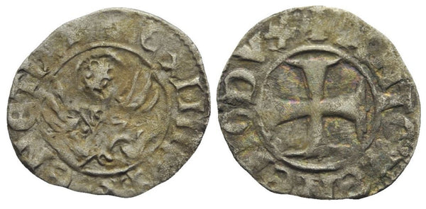 Silver denier (tornesello) of Doge Antonio Venier (1382-1400), Venice, Italy