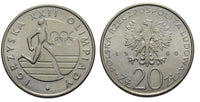 Copper-nickel 20 zlotych - 1980 Olympics in Moscow, 1980, Poland