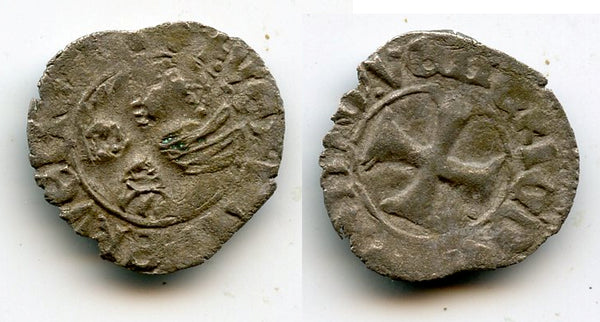 Silver denier (tornesello) of Doge Antonio Venier (1382-1400), Venice, Italy