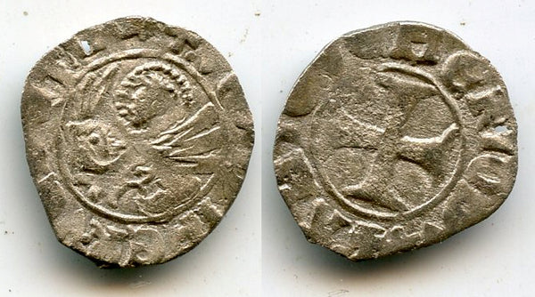 Silver denier (tornesello) of Doge Antonio Venier (1382-1400), Venice, Italy