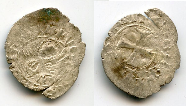 Silver denier (tornesello) of Doge Antonio Venier (1382-1400), Venice, Italy