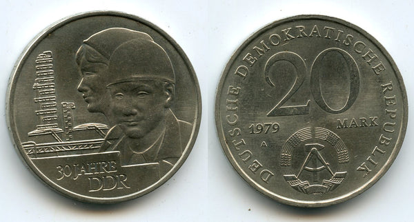 East Germany (DDR) - large 20 marks, 30 years of DDR - 1979 (Berlin mint)