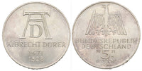 Silver 5-marks, 1971-D (Munich), Germany