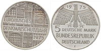 Proof silver 5-marks, 1975-F (Stuttgart), Germany - European monument protection