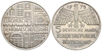 Silver 5-marks, 1975-F (Stuttgart), Germany - European monument protection