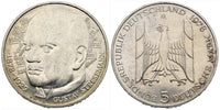 Silver 5-marks, 1978-D (Munich), Germany - 100th anniversary of the birth of Gustav Stresemann