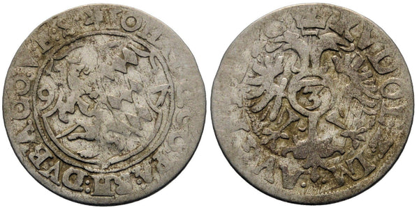 Silver groschen (3-kreuzer) naming Johan I (1569-1604) and the Holy Roman Emperor Rudolph II (1576-1612), dated 1597, County Palatine of Zweibrücken, Germany