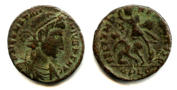 AE3 of Constantius II (337-361 AD), Lyon mint, Roman Empire  (RIC 190)