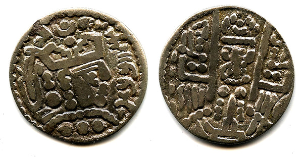Quality silver drachm, Turco-Hephthalite lords of Bukhara in the name of the Abbasid caliph al-Mahdhi (AD 775-785)
