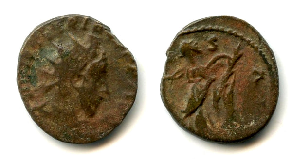 Ancient barbarous VICTORIA antoninianus of Tetricus, ca.270-280 AD, Roman Gaul