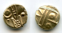 Rare gold fanam, Dutch VOC in Tuticorin, c.1658-1795, S.E. India (H#3.07.05)