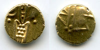 Rare gold fanam, Dutch VOC company in Tuticorin, ca.1658-1795, SE India (Herrli #3.07.05)