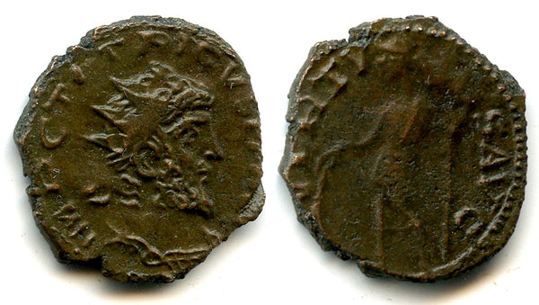 Barbarous VIRTVS antoninianus of Tetricus I, c.270-280 AD, Roman Gaul