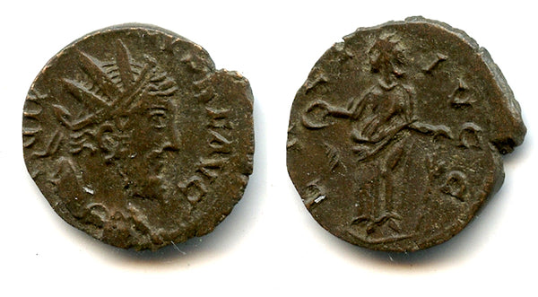 Barbarous LAETITIA antoninianus of Tetricus I, c.270-280 AD, Roman Gaul